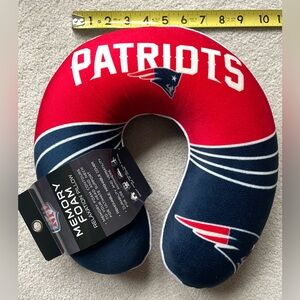 Patriots Memory Foam Neck Pillow - Red and Blue